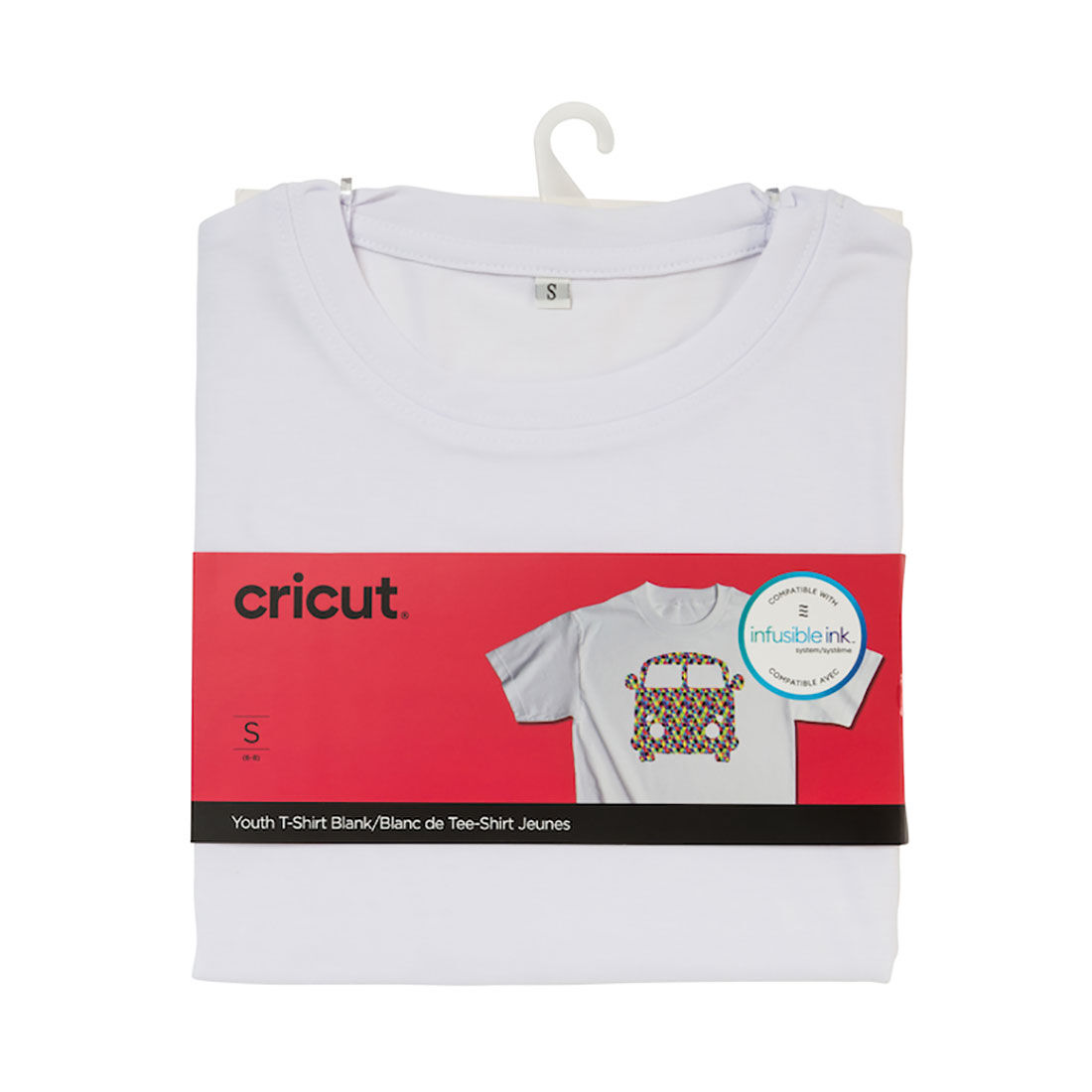 Camiseta Branca para Jovens, Gola Redonda