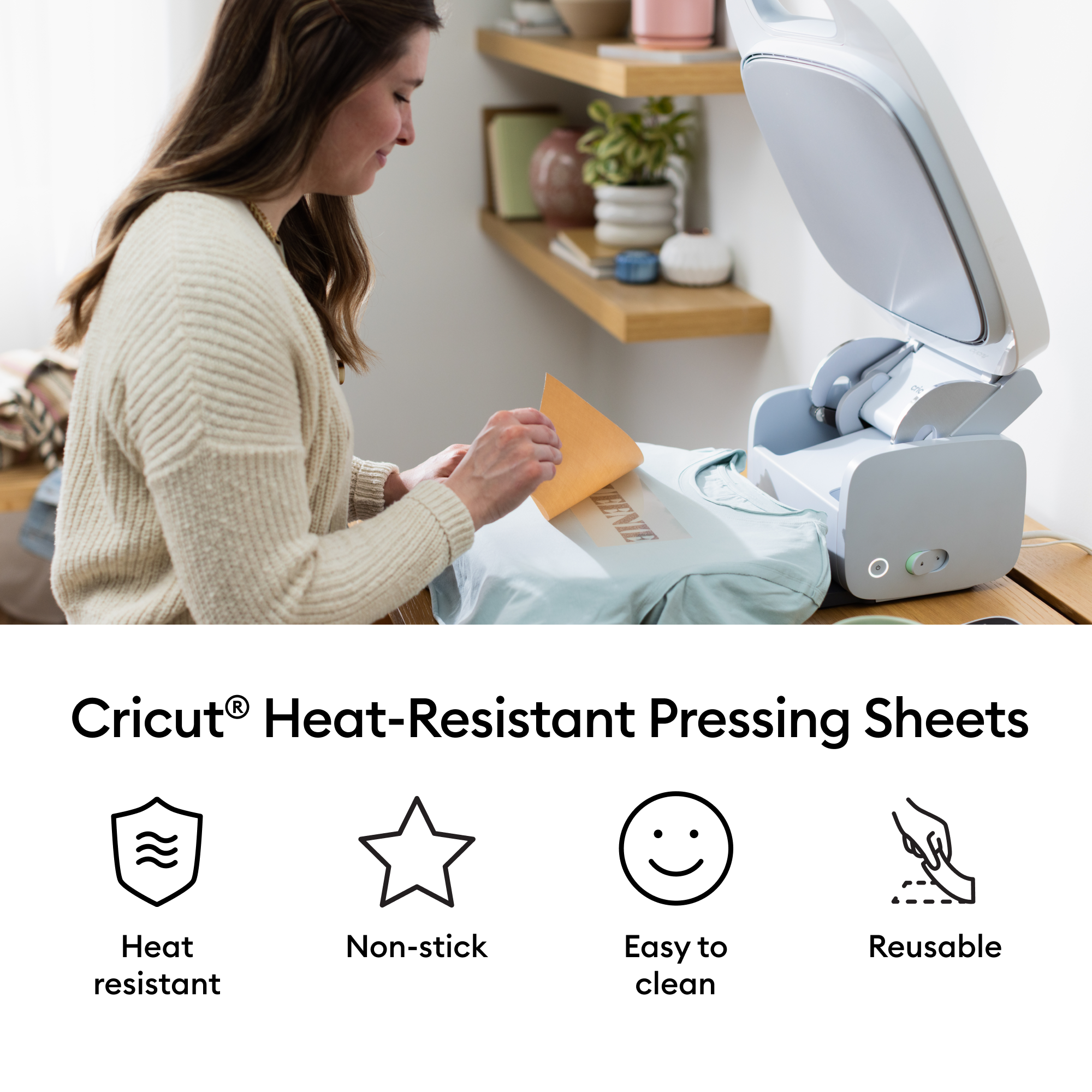 Folhas de Pressão Resistente ao Calor Cricut® - 12 pol x 16 pol (3 unidades)
