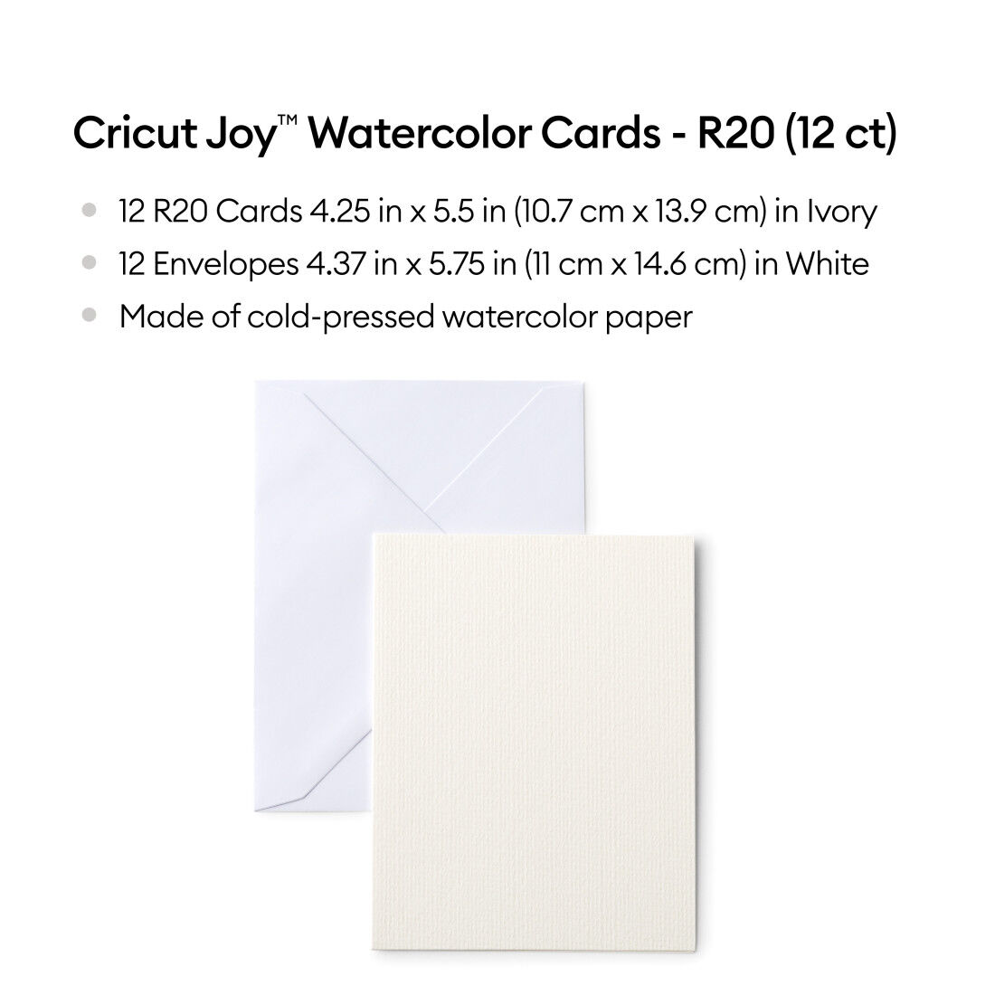 Cartões de Aquarela Cricut Joy™ – R20 (12 unidades)