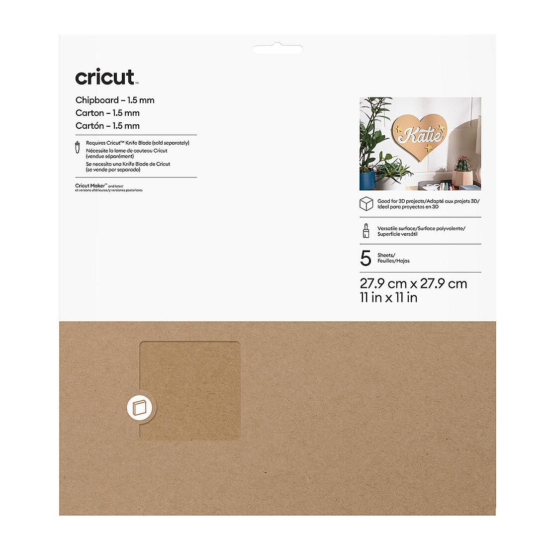 Amostra de Chipboard Cricut - 1,5 mm