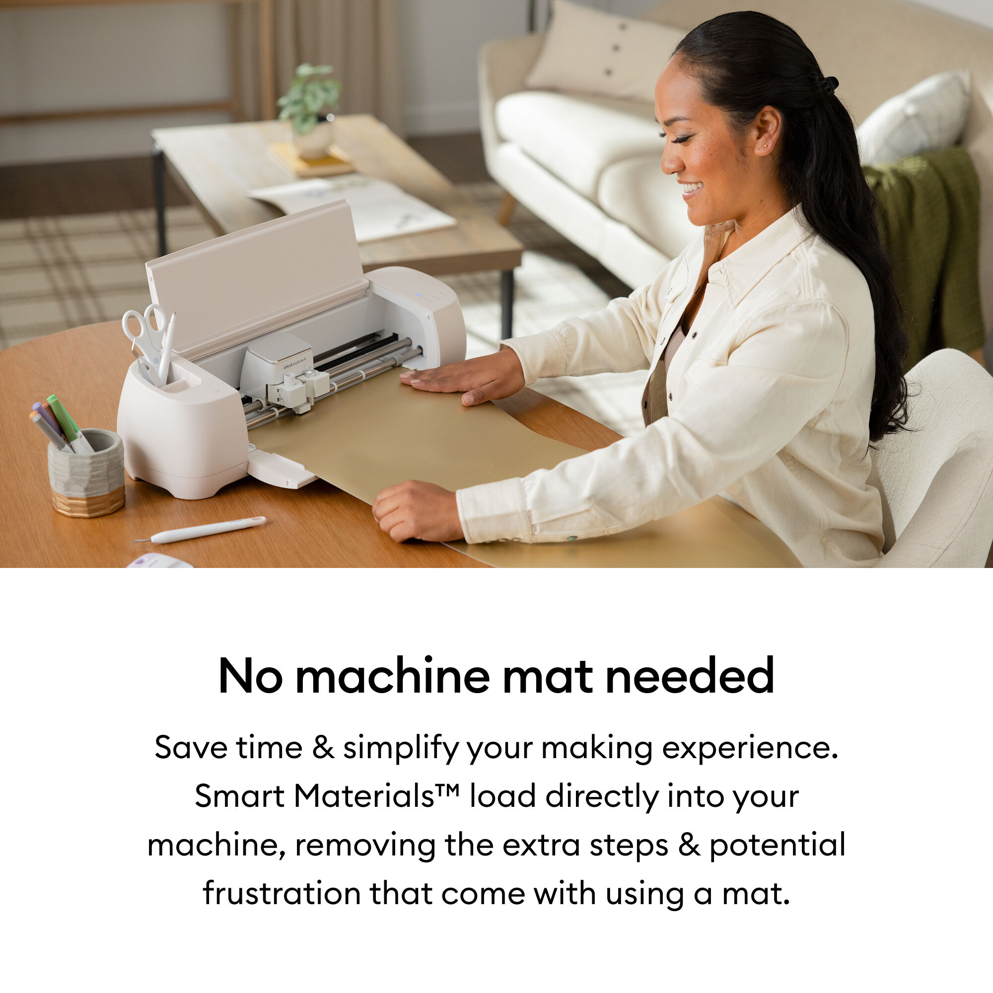 Placa de Vinil Permanente Brilhante Sem Placa Cricut® Smart Vinyl™ (13 in x 36 in)