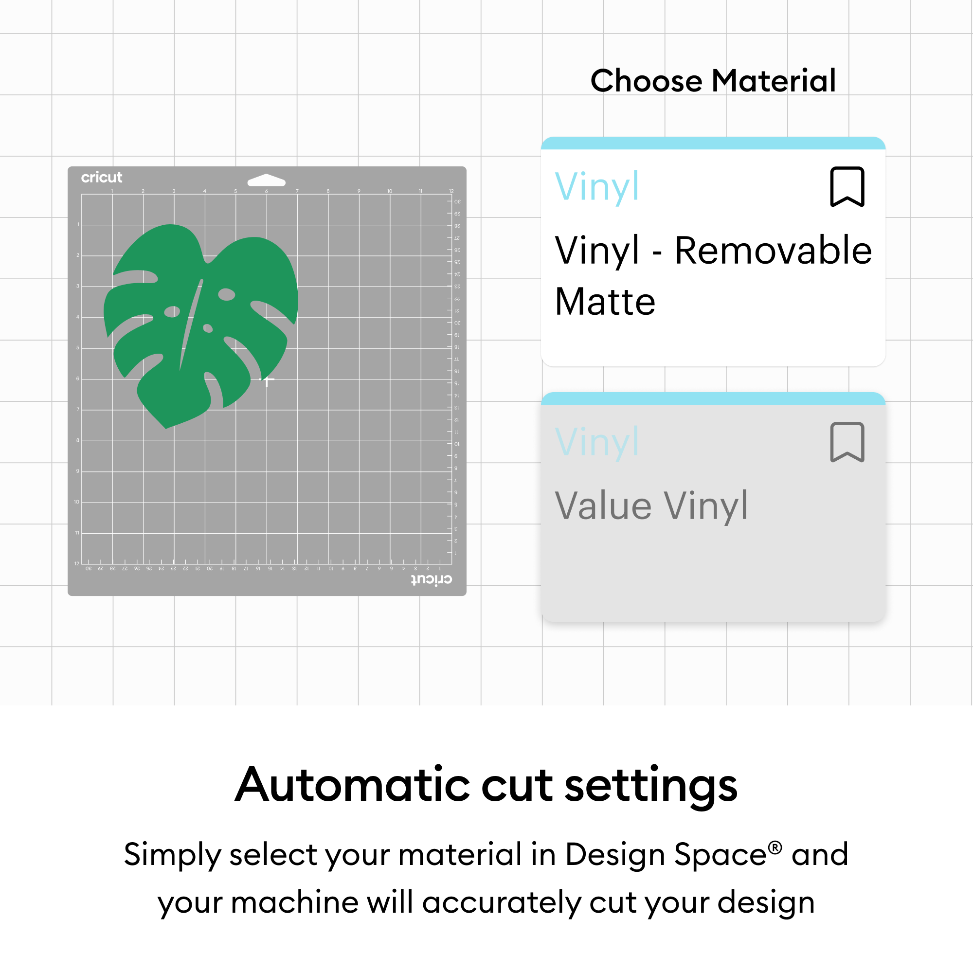 Vinil Cricut® – Removível, Amostra Essencial (12 unidades)