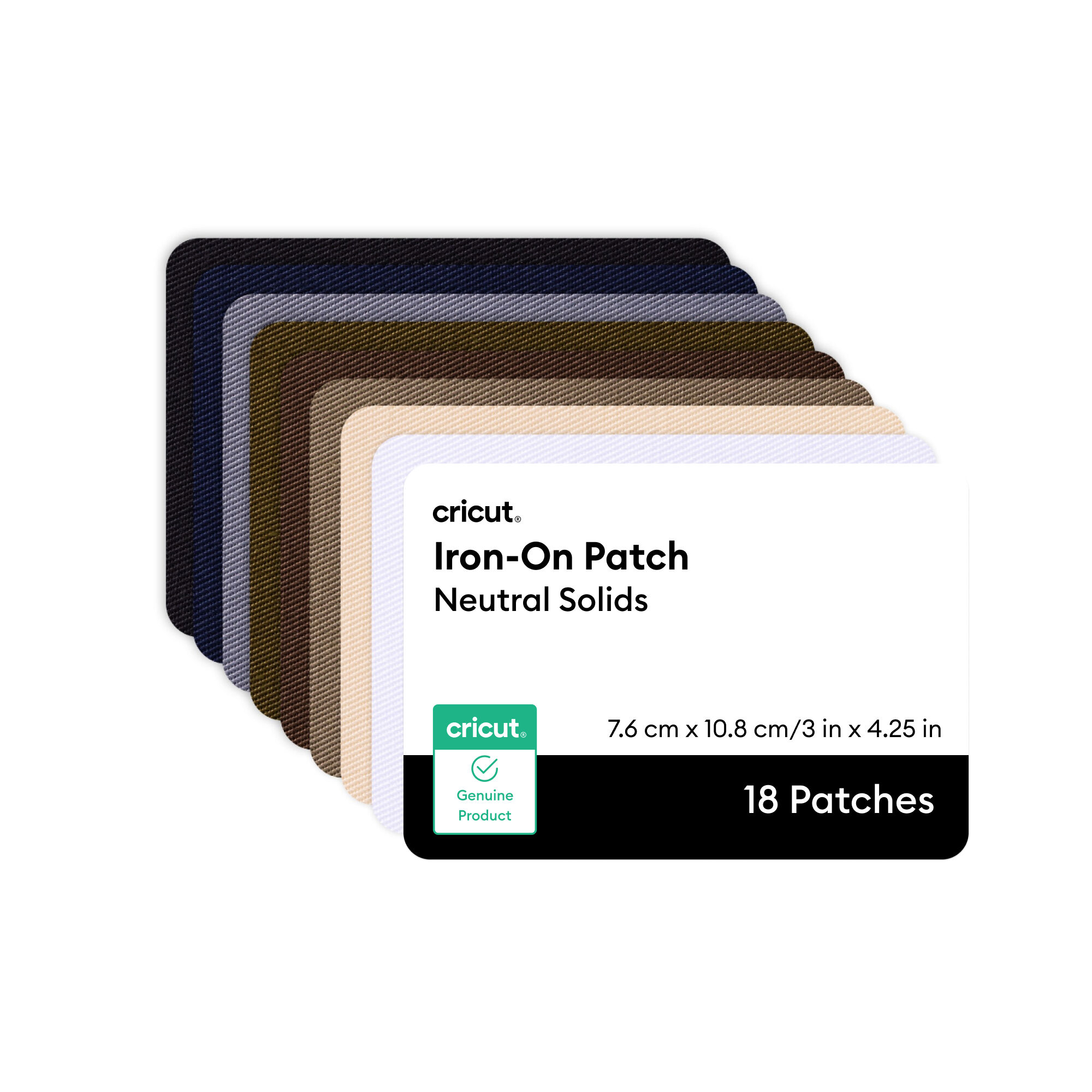Patch de Costura por Calor, Sólidos Neutros, 3 in x 4,25 in (18)