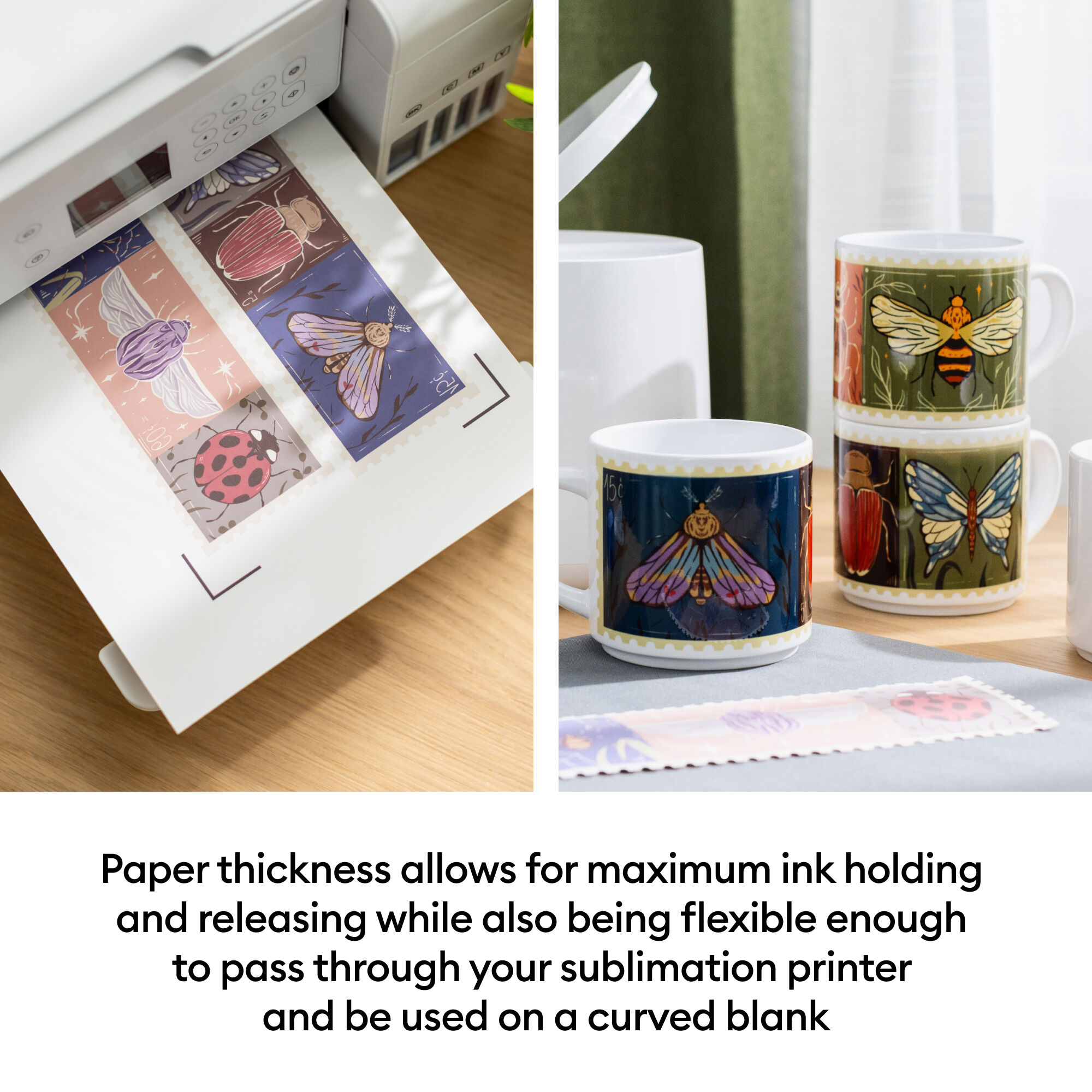 Papel para Impressora de Sublimação Cricut® - 8,5 polegadas x 11 polegadas (50 unidades)