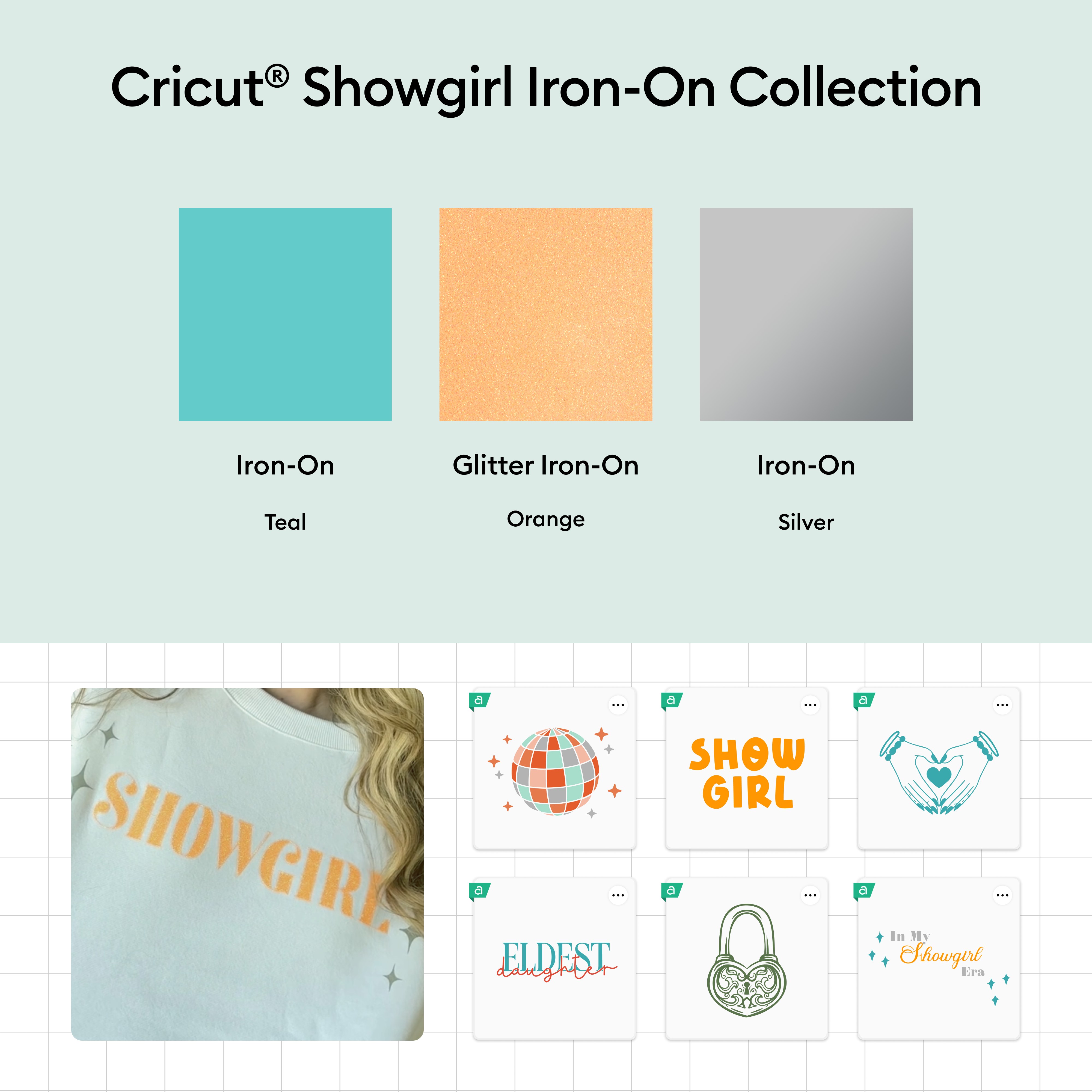 Coleção de Adesivos de Ferro Cricut® Showgirl