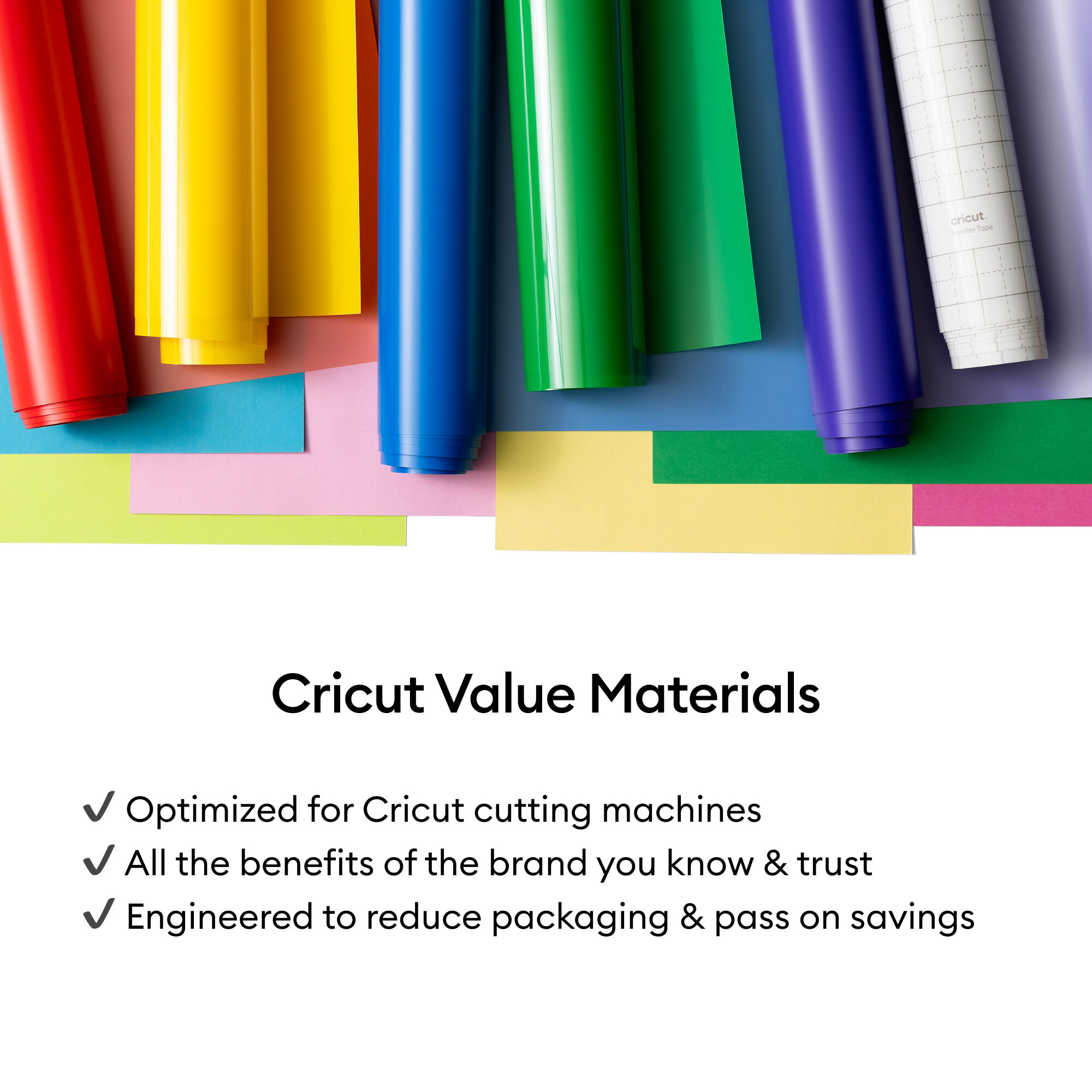 Vinil Glossy Value Cricut® (12 polegadas x 10 pés)