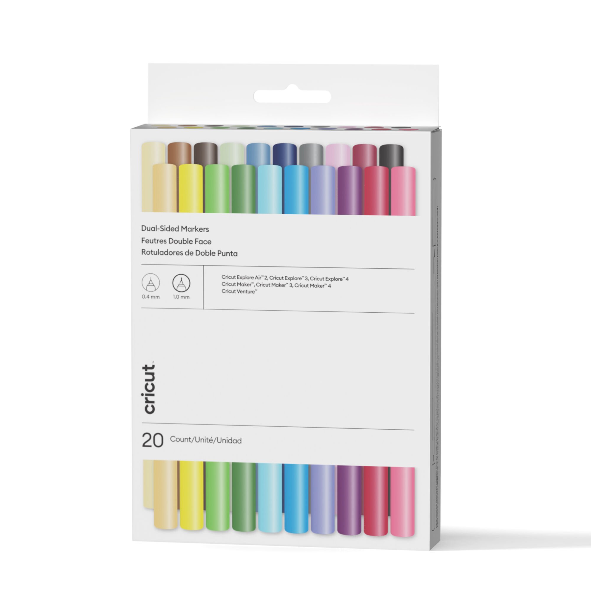 Marcadores Dupla Face Cricut®, Conjunto Básico (20 unidades)