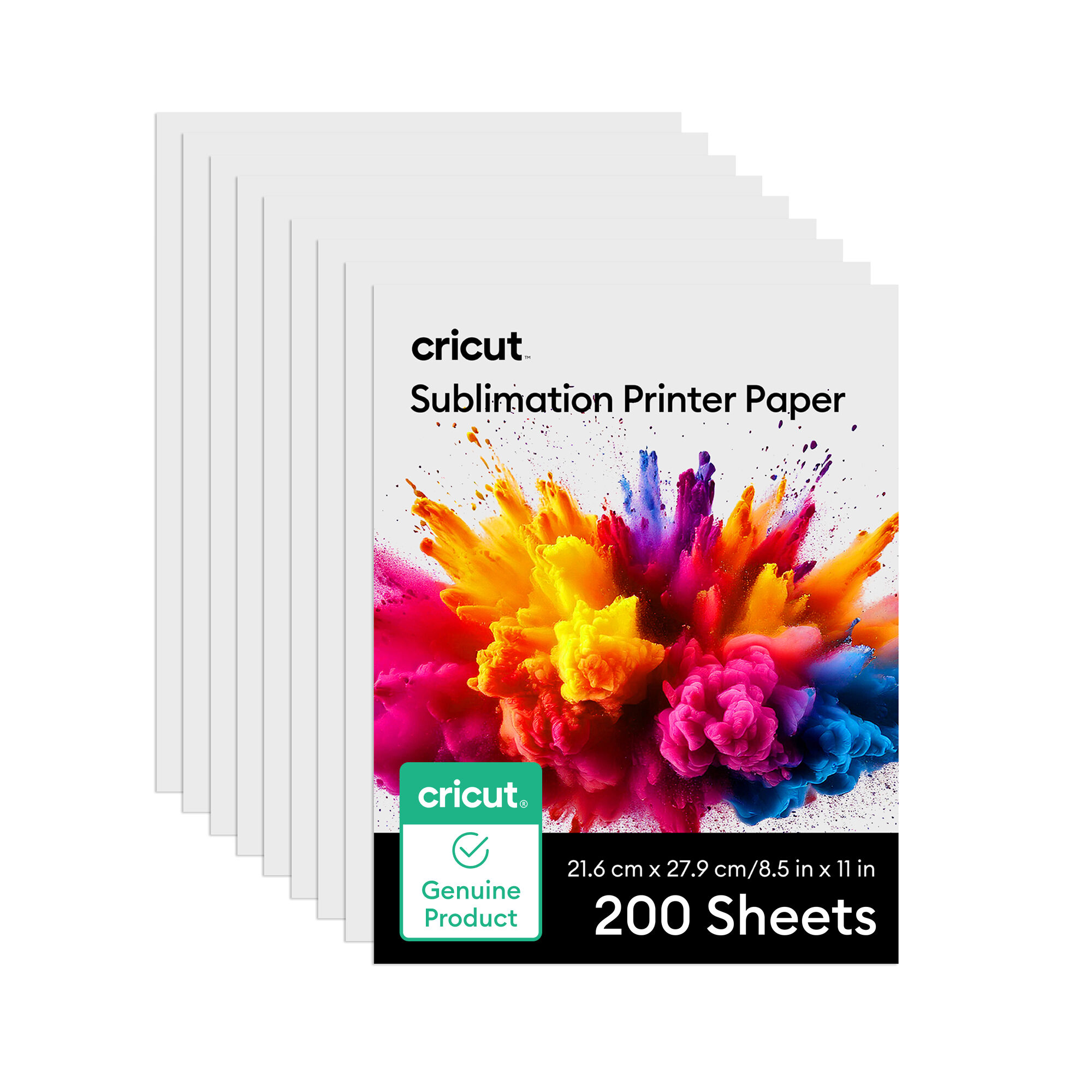 Papel para Impressora de Sublimação Cricut® - 8,5 in x 11 in (200 unidades)