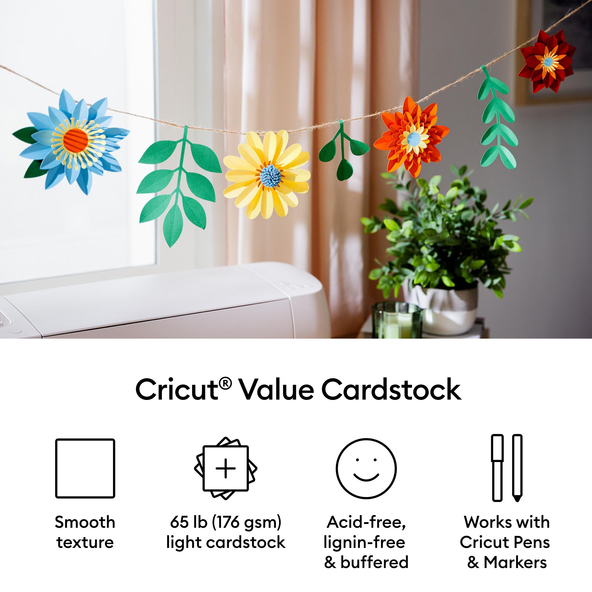 Cricut® Cartão de Valor, Amostra de Arco-Íris - 12 in x 12 in (75 folhas)