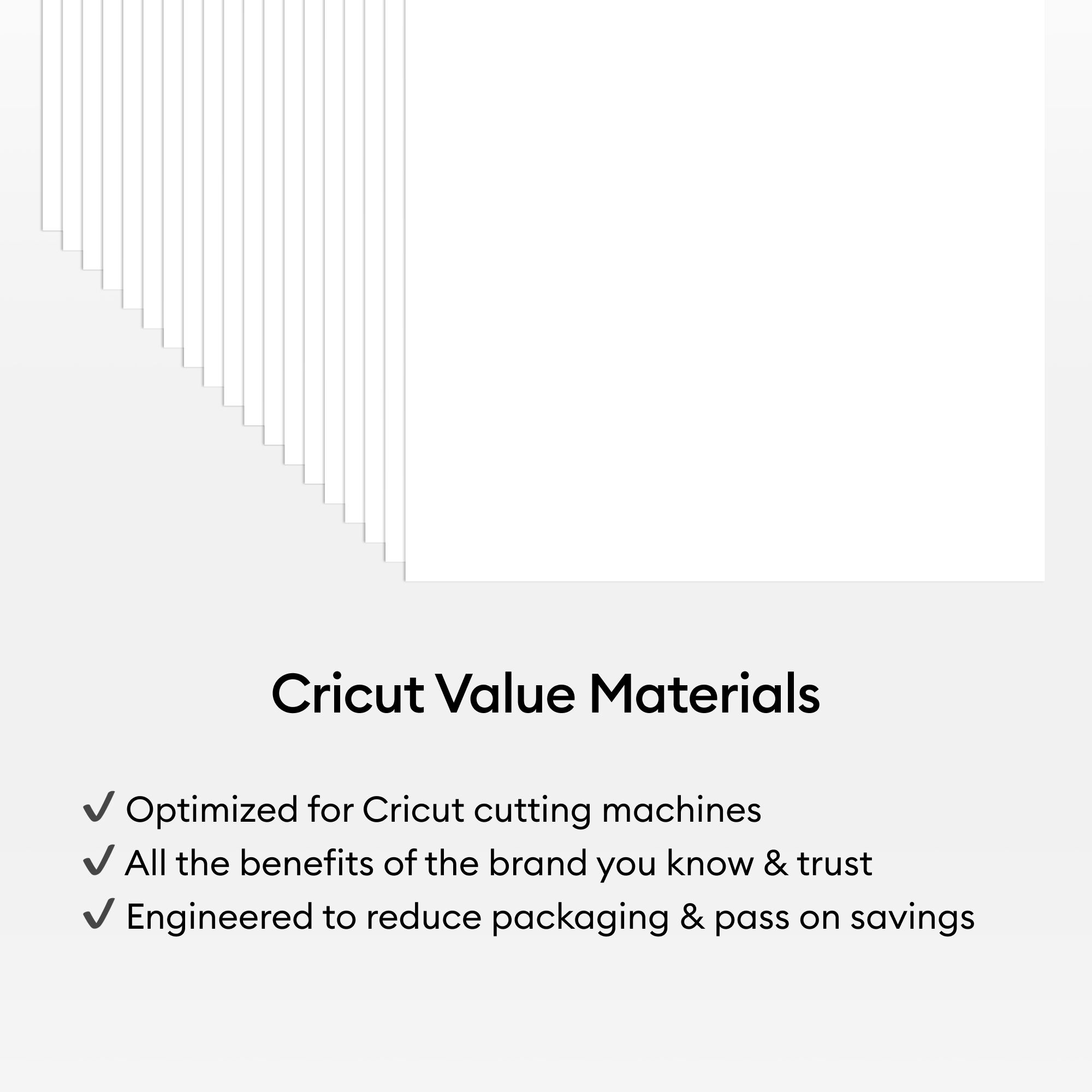 Cartolina de Valor Cricut®, Branca - 12 in x 12 in (50 unidades)