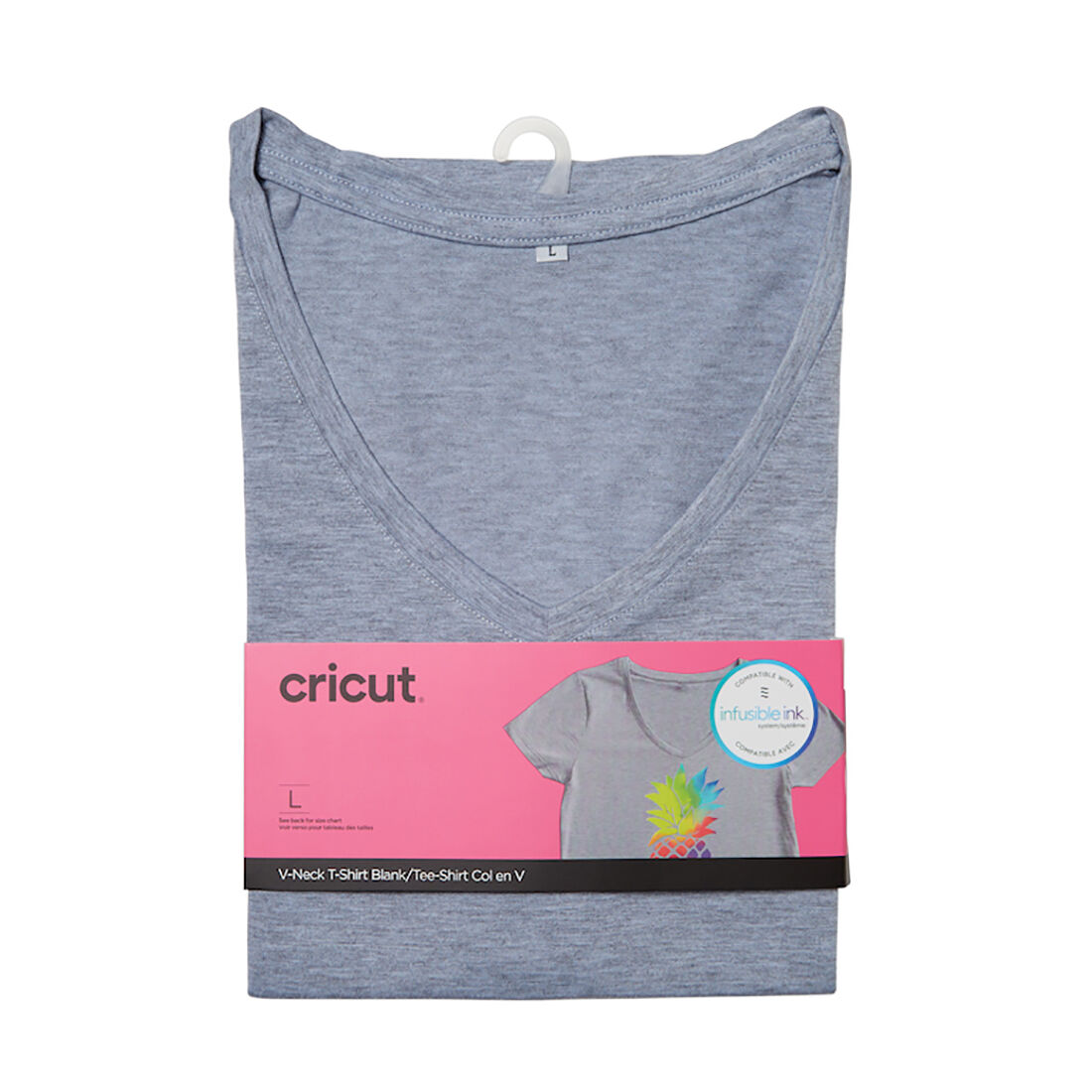Camiseta Feminina Lisa Ajustada, Decote em V