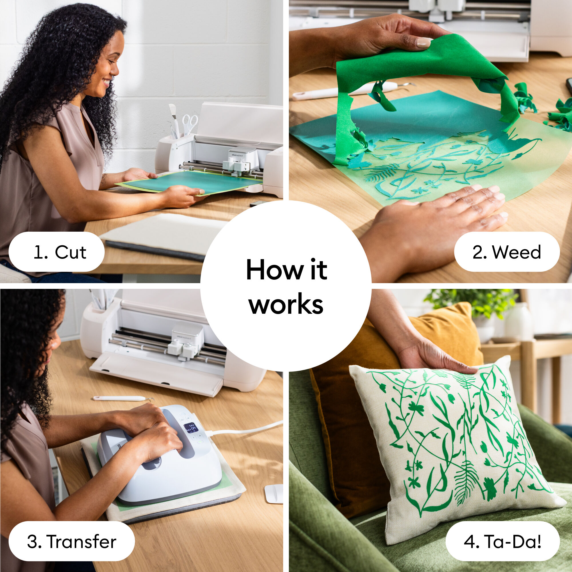 Amostra de Iron-On Flocado Cricut® - 12 in x 12 in (5 unidades)