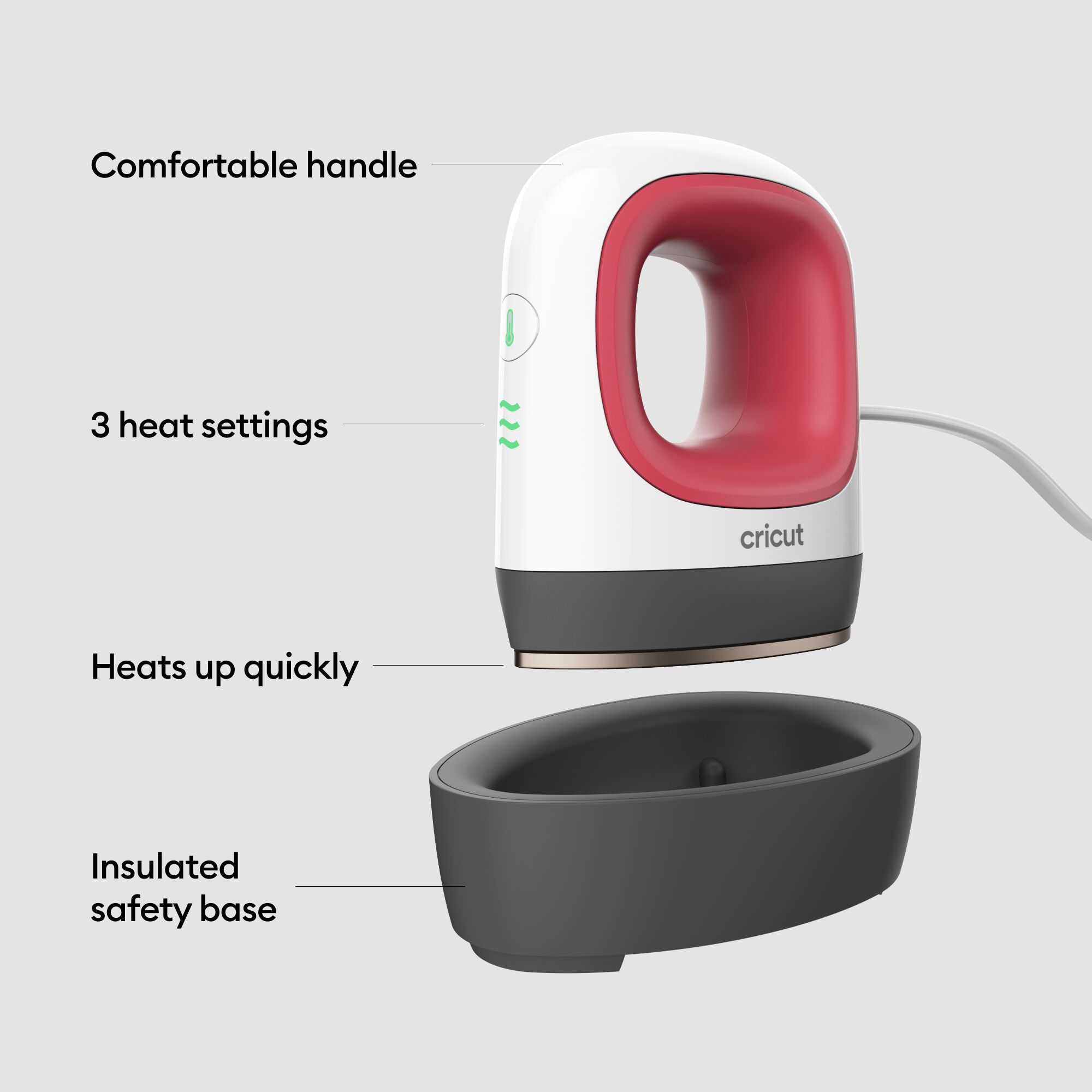 Cricut EasyPress Mini™, Pacote Raspberry + Tudo