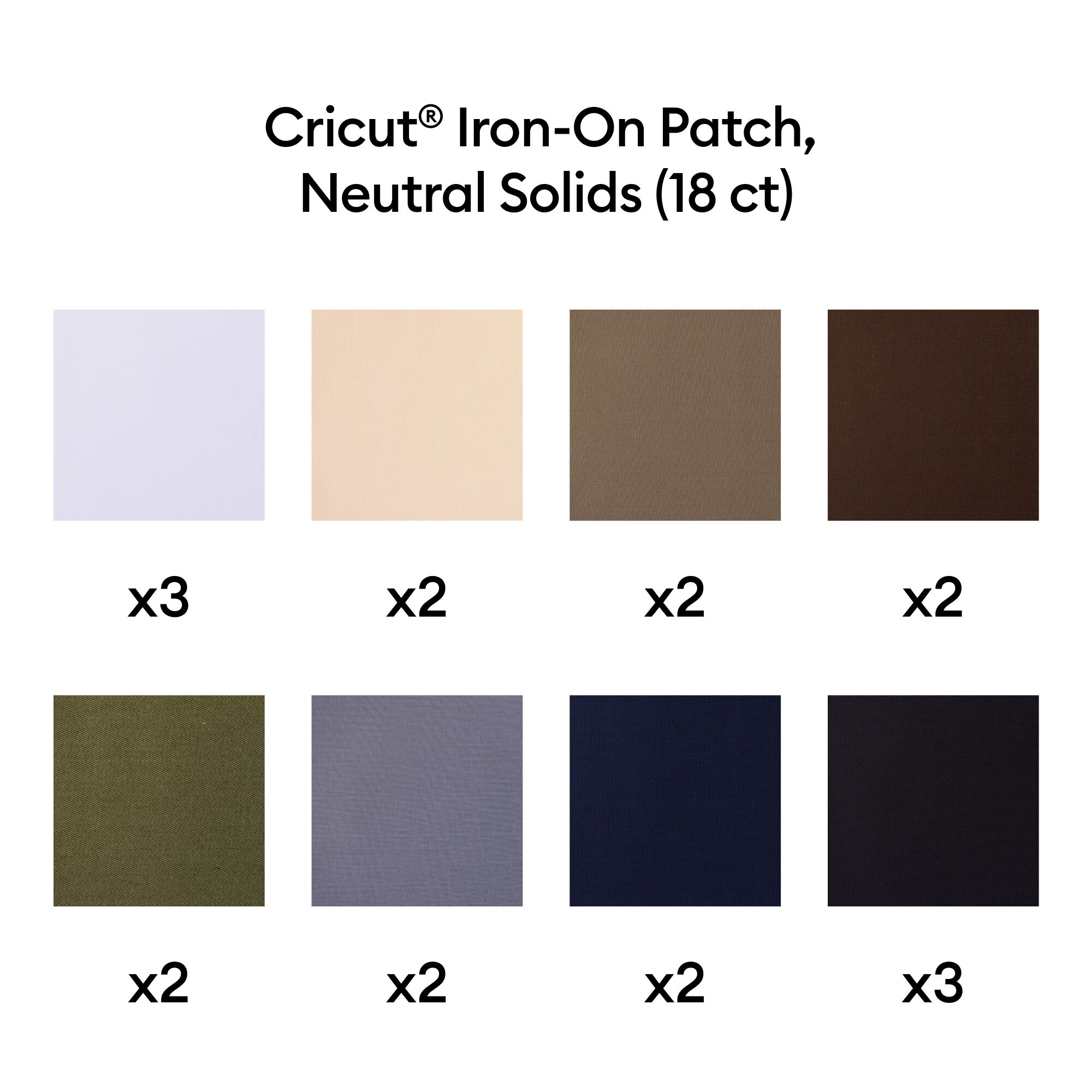 Patch de Costura por Calor, Sólidos Neutros, 3 in x 4,25 in (18)