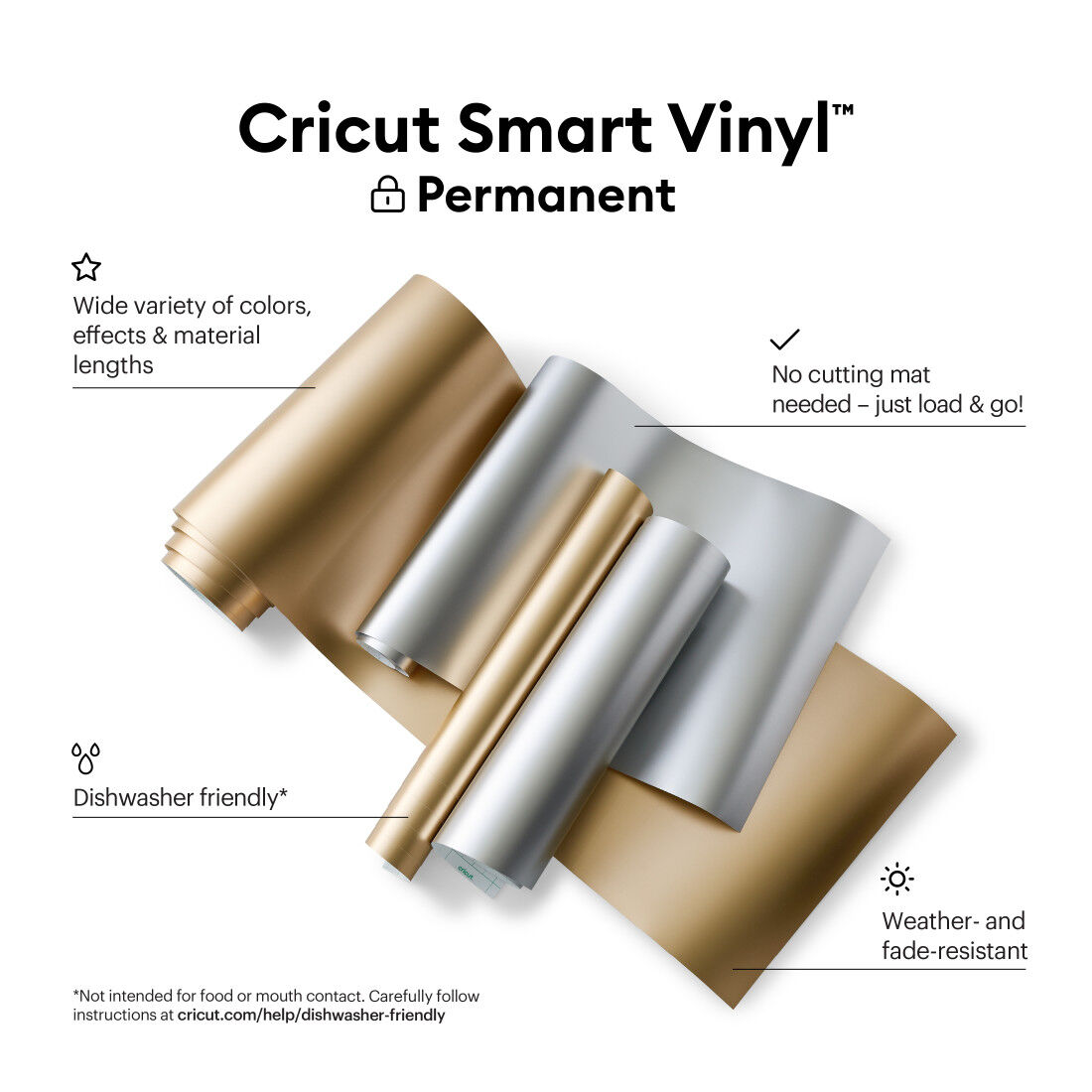 Smart Vinyl™ Matte Metálico – Permanente (3 ft)