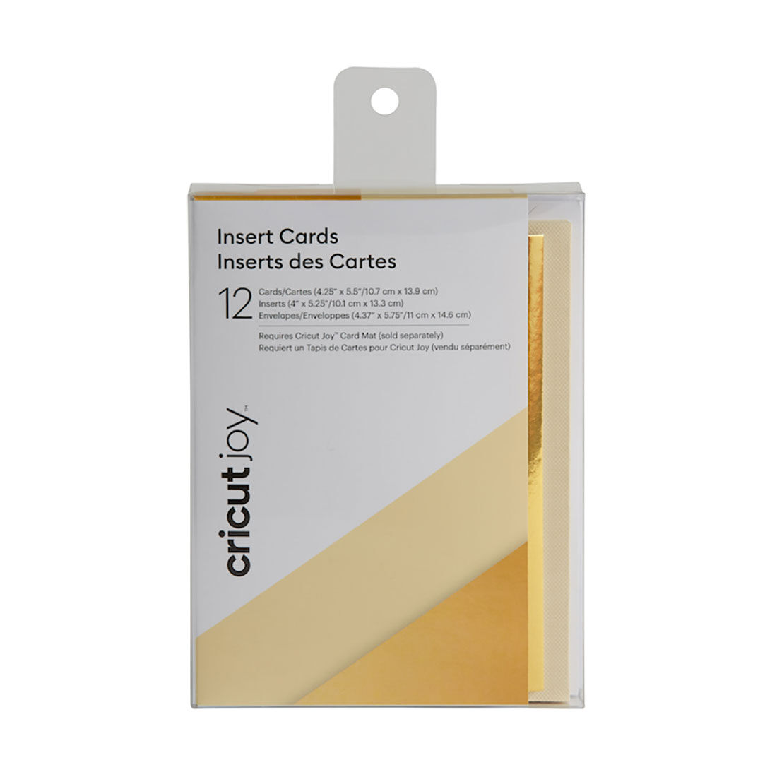 Cartões de Inserção Cricut Joy™, Cream/Dourado Metálico 4,25" x 5,5"