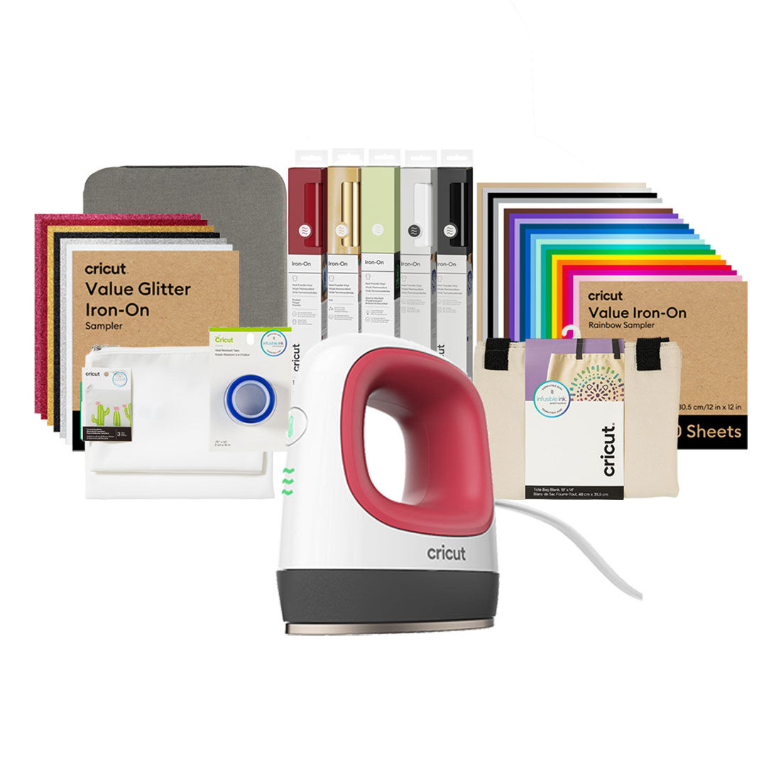 Cricut EasyPress Mini™, Pacote Raspberry + Tudo