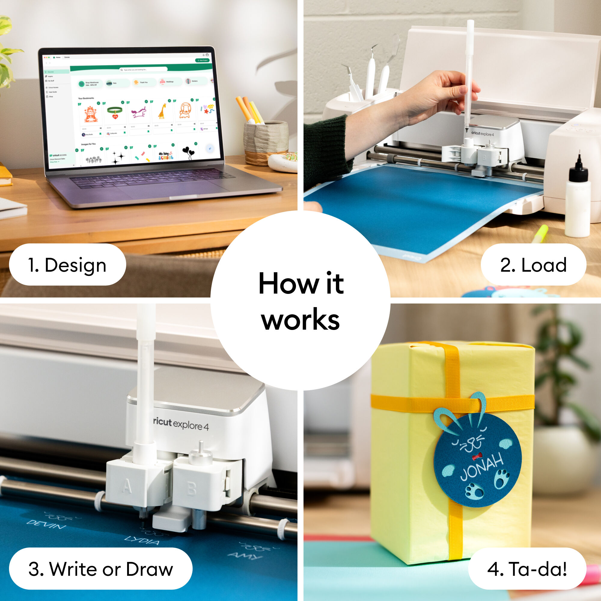 Canetas de Gel Brilhante Cricut® 0,8 mm, Amostra de Arco-Íris (10 unidades) + Adaptador