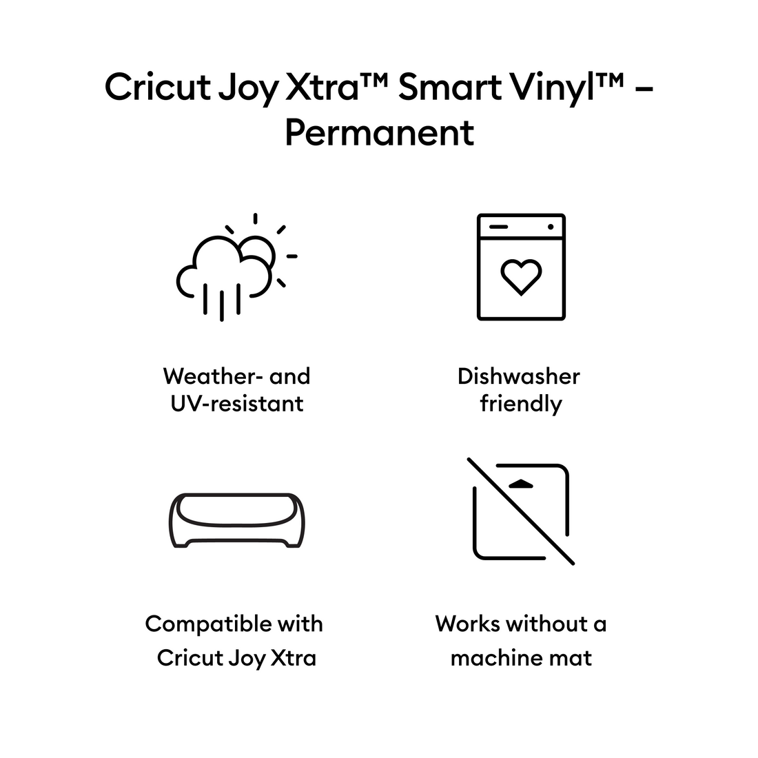 Cricut Joy Xtra™ Smart Vinyl™ – Permanente (20 pés)