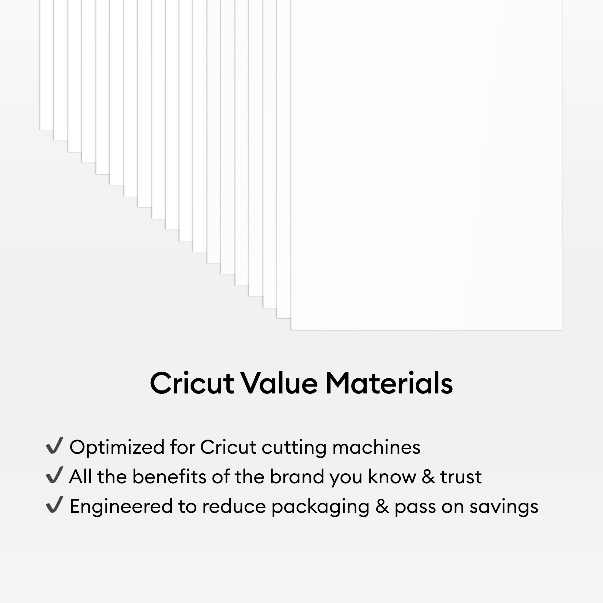 Cartolina de Valor Cricut®, Branca - 8,5 polegadas x 11 polegadas (80 folhas)